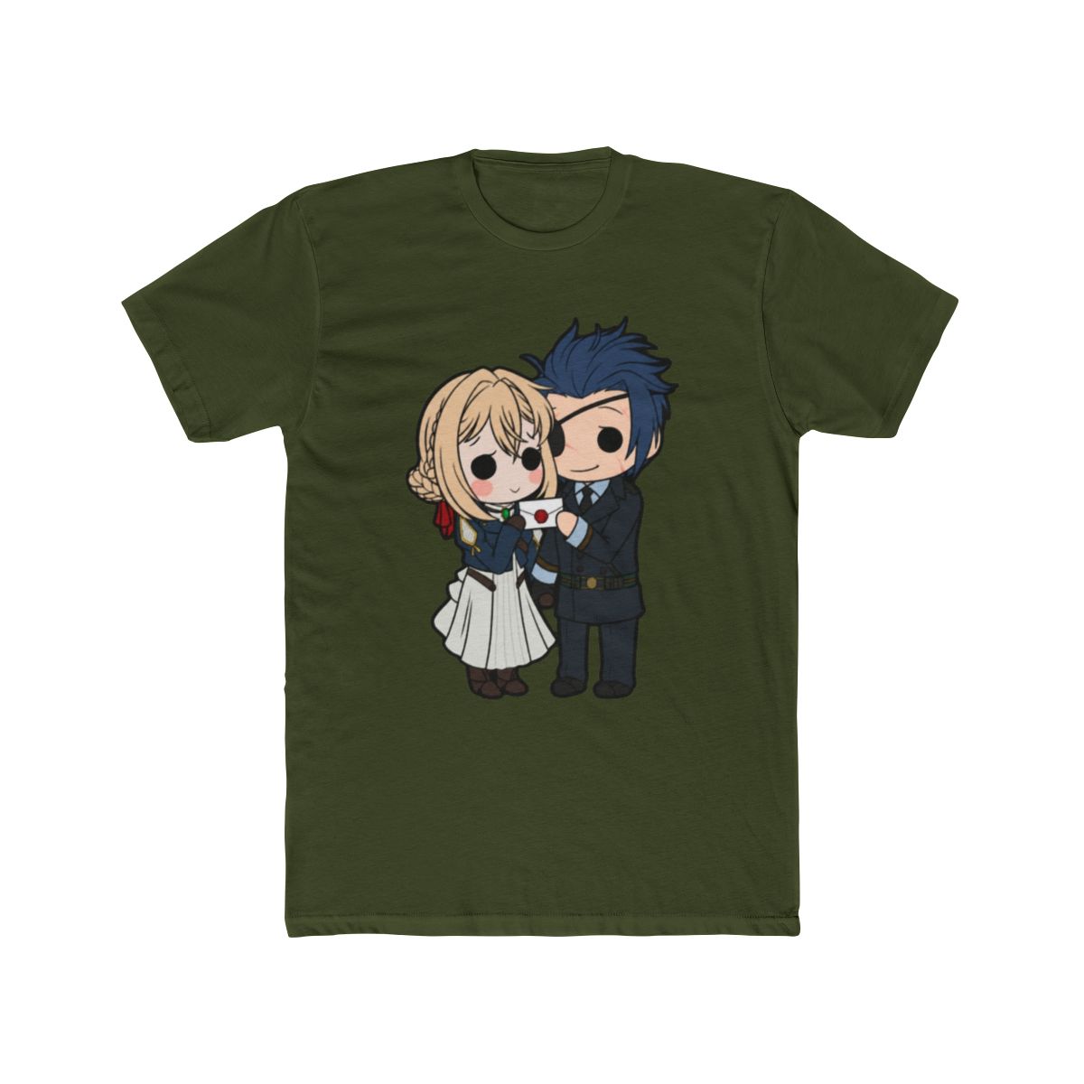 Chibi Violet + Gilbert T Shirt | Violet Evergarden - alternate angle 5, merchandise
