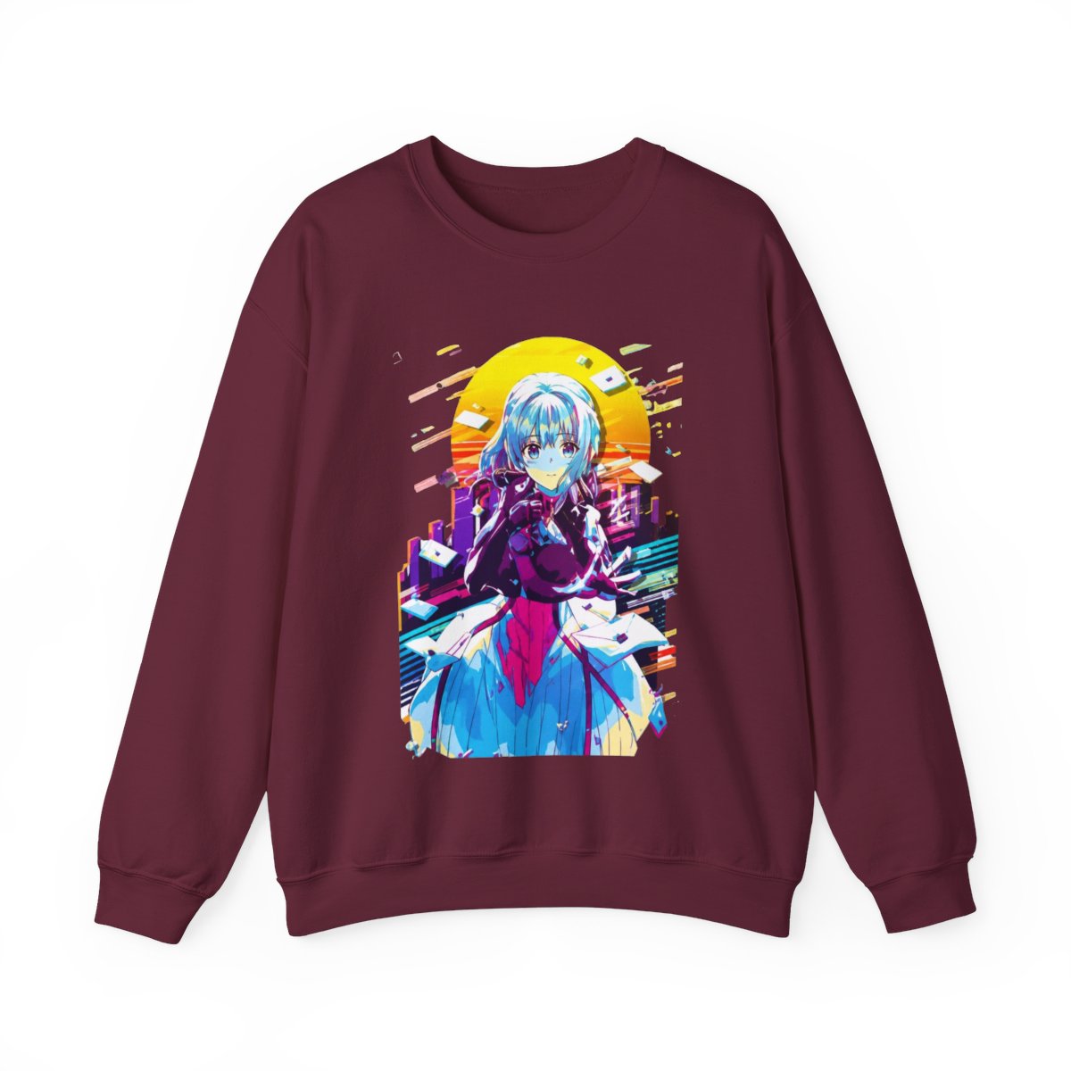 Violet Evergarden Crewneck T-Shirts - alternate angle 2, merchandise